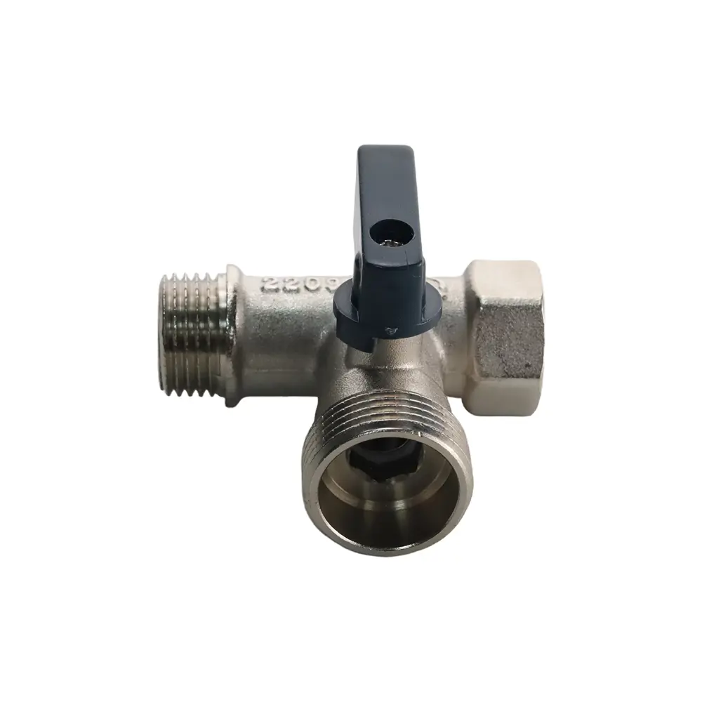Фото 4 Кран шаровой трехпроходной Aqualink 1/2"x3/4"x1/2" внутренняя-наружная резьба Фото 4 Кран шаровой трехпроходной Aqualink 1/2"x3/4"x1/2" внутренняя-наружная резьба