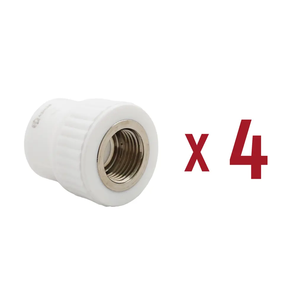 Фото Муфта комбинированная Aqualink 1/2"x25 мм ВП-ВР полипропилен 4 шт k16670 Фото Муфта комбинированная Aqualink 1/2"x25 мм ВП-ВР полипропилен 4 шт k16670