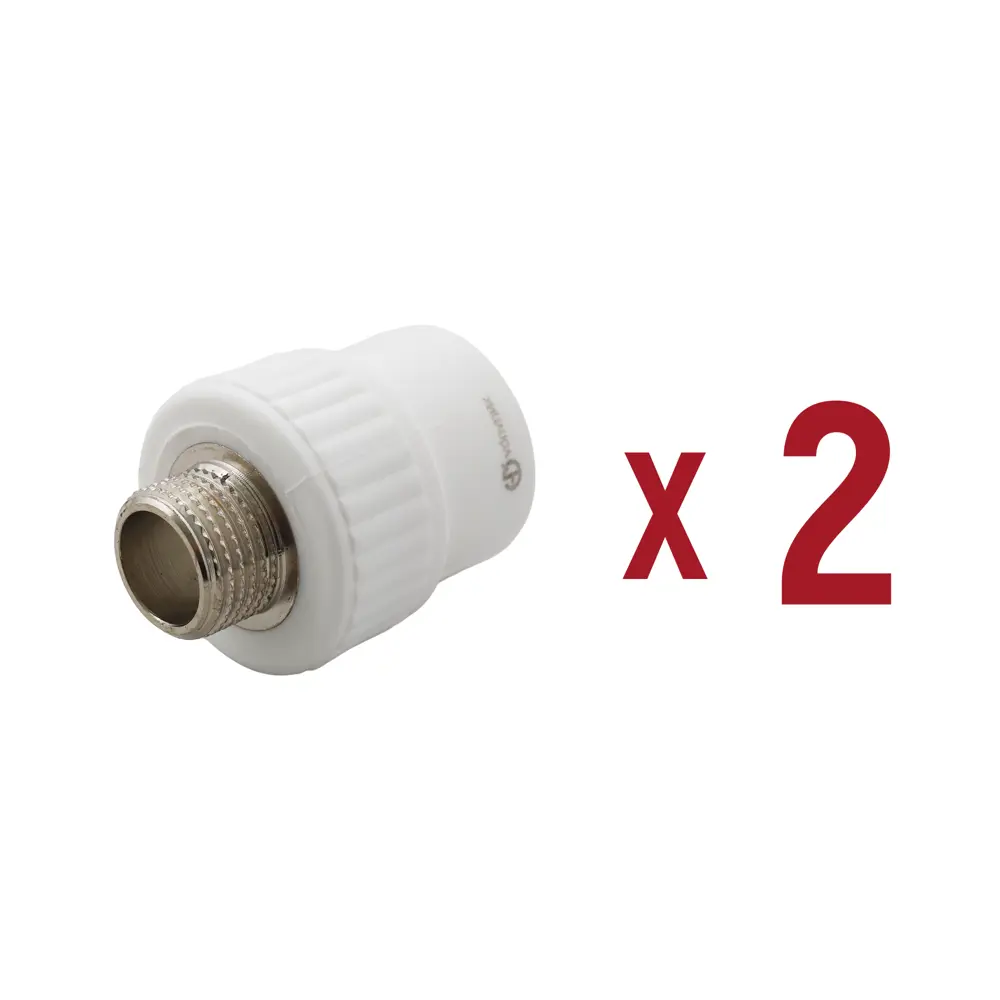 Фото Муфта комбинированная Aqualink 1/2"x25 мм ВП-НР полипропилен 2 шт k16709 Фото Муфта комбинированная Aqualink 1/2"x25 мм ВП-НР полипропилен 2 шт k16709
