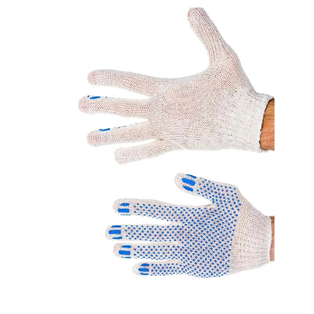 Фото Перчатки хлопковые Берта 100/1, с ПВХ покрытием