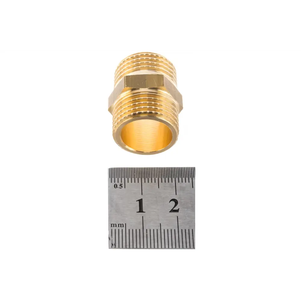 Фото 3 Ниппель Terma 1/2"x1/2" НР латунь 42102 Фото 3 Ниппель Terma 1/2"x1/2" НР латунь 42102