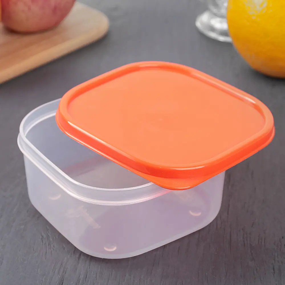 Фото 4 Набор контейнеров пищевых Доляна квадратных 2 шт: 450 мл; 700 мл пластик цвет оранжевый Фото 4 Набор контейнеров пищевых Доляна квадратных 2 шт: 450 мл; 700 мл пластик цвет оранжевый