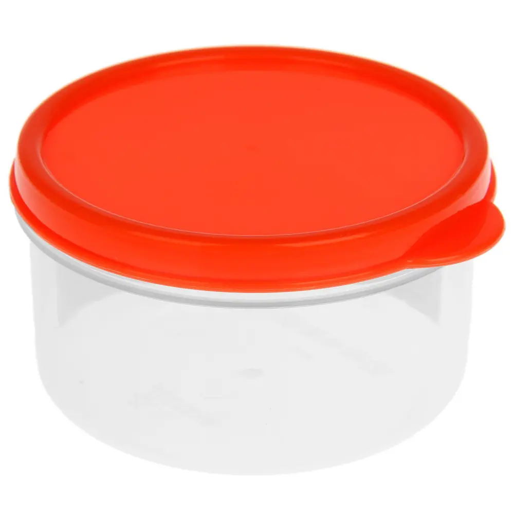Фото Контейнер для пищевых продуктов круглый Доляна 0.15 л пластик цвет оранжевый Фото Контейнер для пищевых продуктов круглый Доляна 0.15 л пластик цвет оранжевый