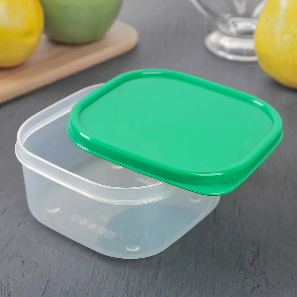 Фото 3 Контейнер для пищевых продуктов Доляна 0.4 мл пластик цвет зеленый