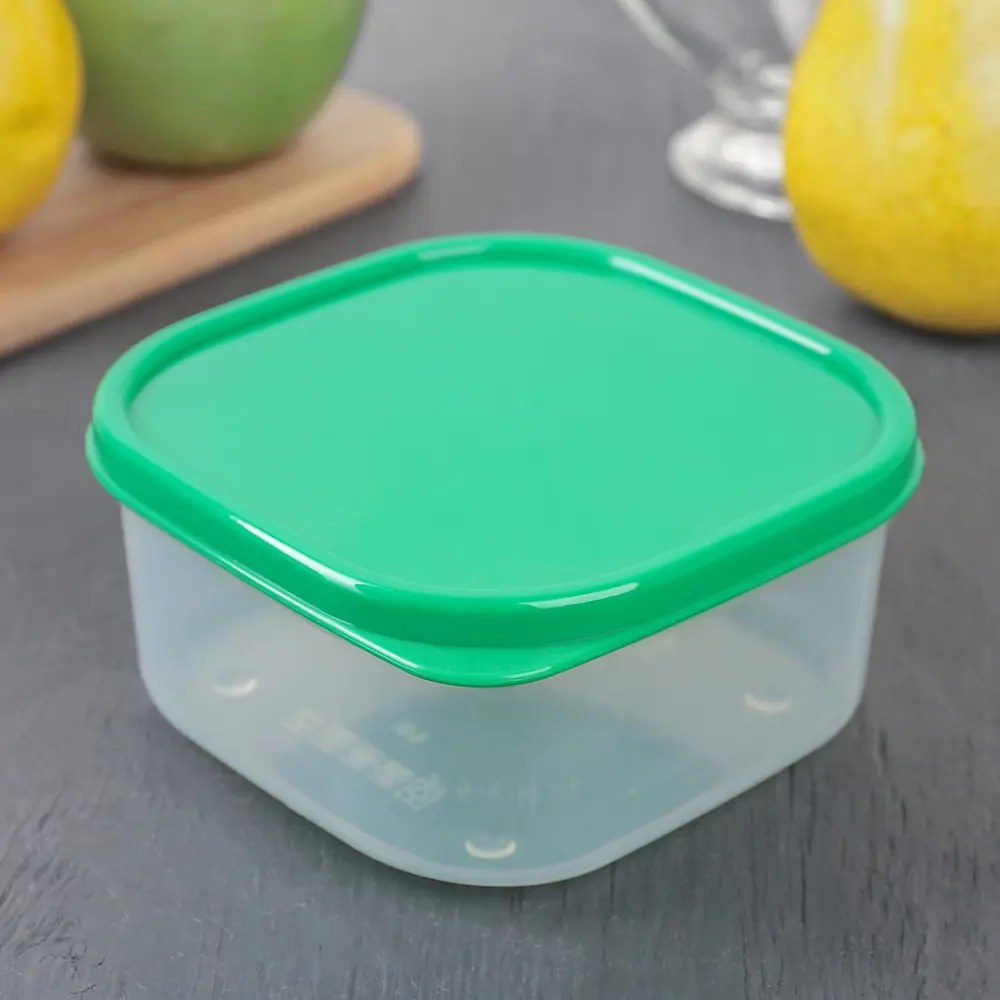 Фото Контейнер для пищевых продуктов Доляна 0.4 мл пластик цвет зеленый