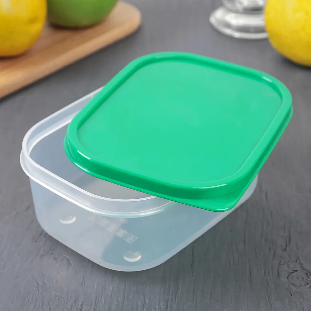 Фото 3 Контейнер для пищевых продуктов Доляна 0.5 л пластик цвет зеленый