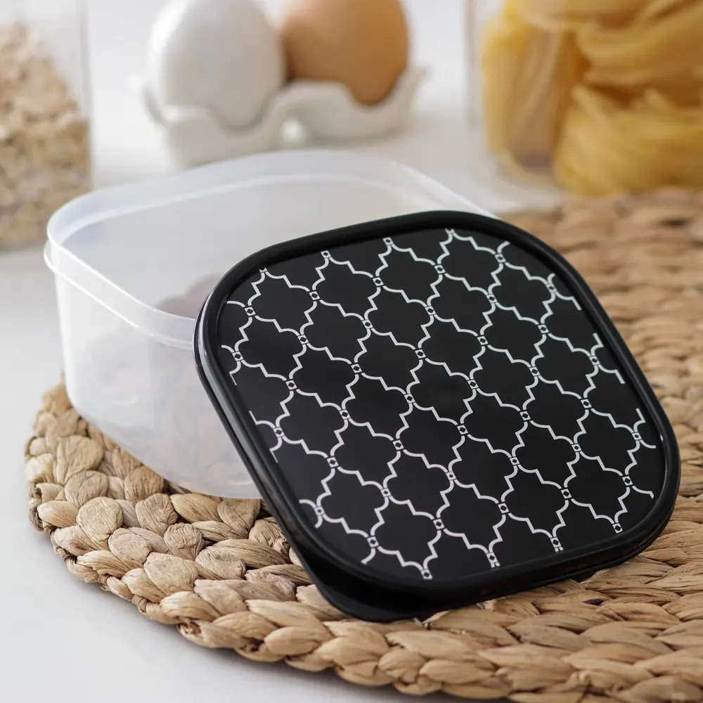 Фото 3 Контейнер для пищевых продуктов Доляна 0.7 мл пластик цвет черный Фото 3 Контейнер для пищевых продуктов Доляна 0.7 мл пластик цвет черный