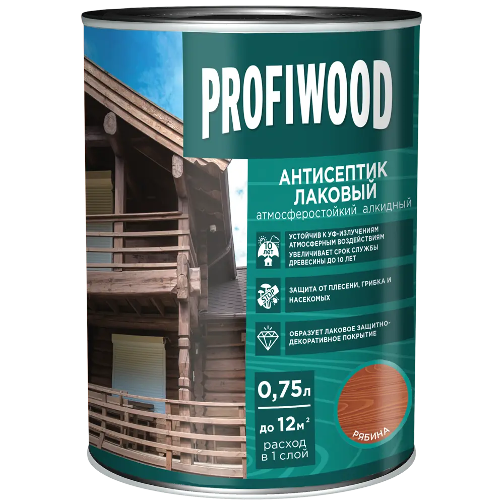 Фото 2 Антисептик Profiwood глянцевый рябина 0.7 кг Фото 2 Антисептик Profiwood глянцевый рябина 0.7 кг