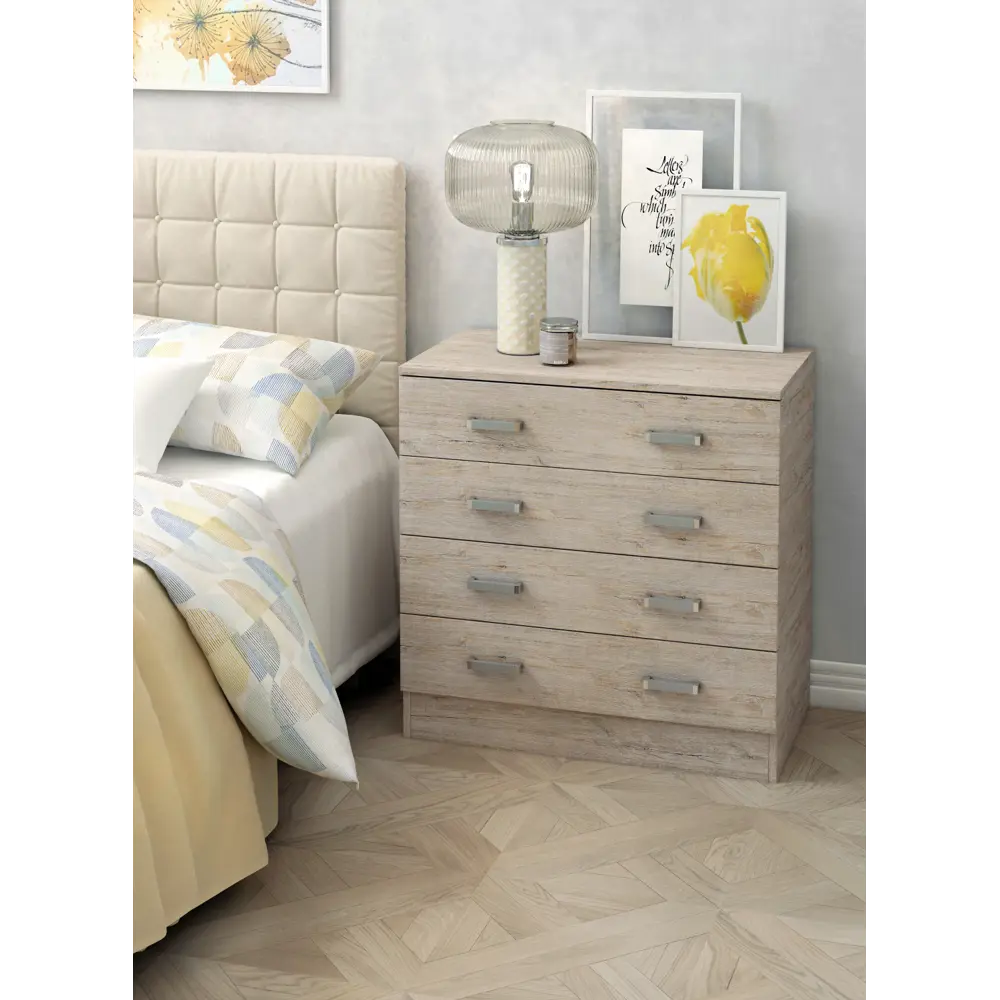 Фото 3 Комод Regent style Пикар 4 ящика 74x40x75 см ЛДСП цвет коричневый Фото 3 Комод Regent style Пикар 4 ящика 74x40x75 см ЛДСП цвет коричневый