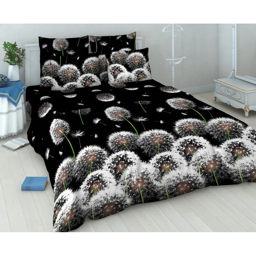Фото Комплект постельного белья Василиса 272509, евро, хлопок, цвет черный