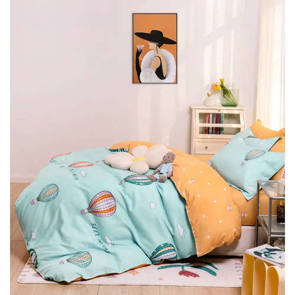 Фото Комплект постельного белья Tango Dream Fly DF03-500 код1069, евро, сатин, цвет белый Фото Комплект постельного белья Tango Dream Fly DF03-500 код1069, евро, сатин, цвет белый