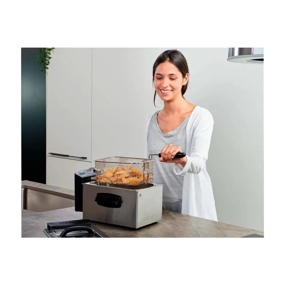 Фото 3 Электрическая фритюрница Taurus Professional 3 Plus Compact 3 л цвет серебристый Фото 3 Электрическая фритюрница Taurus Professional 3 Plus Compact 3 л цвет серебристый