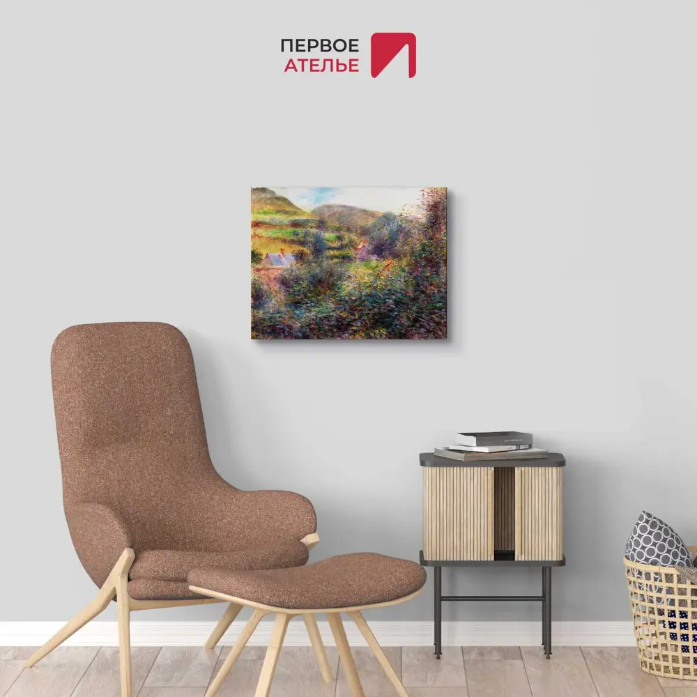 Фото 2 Картина на холсте Первое ателье "Репродукция Огюста Ренуара "Окрестности Берневаля" 49x60 см Фото 2 Картина на холсте Первое ателье "Репродукция Огюста Ренуара "Окрестности Берневаля" 49x60 см