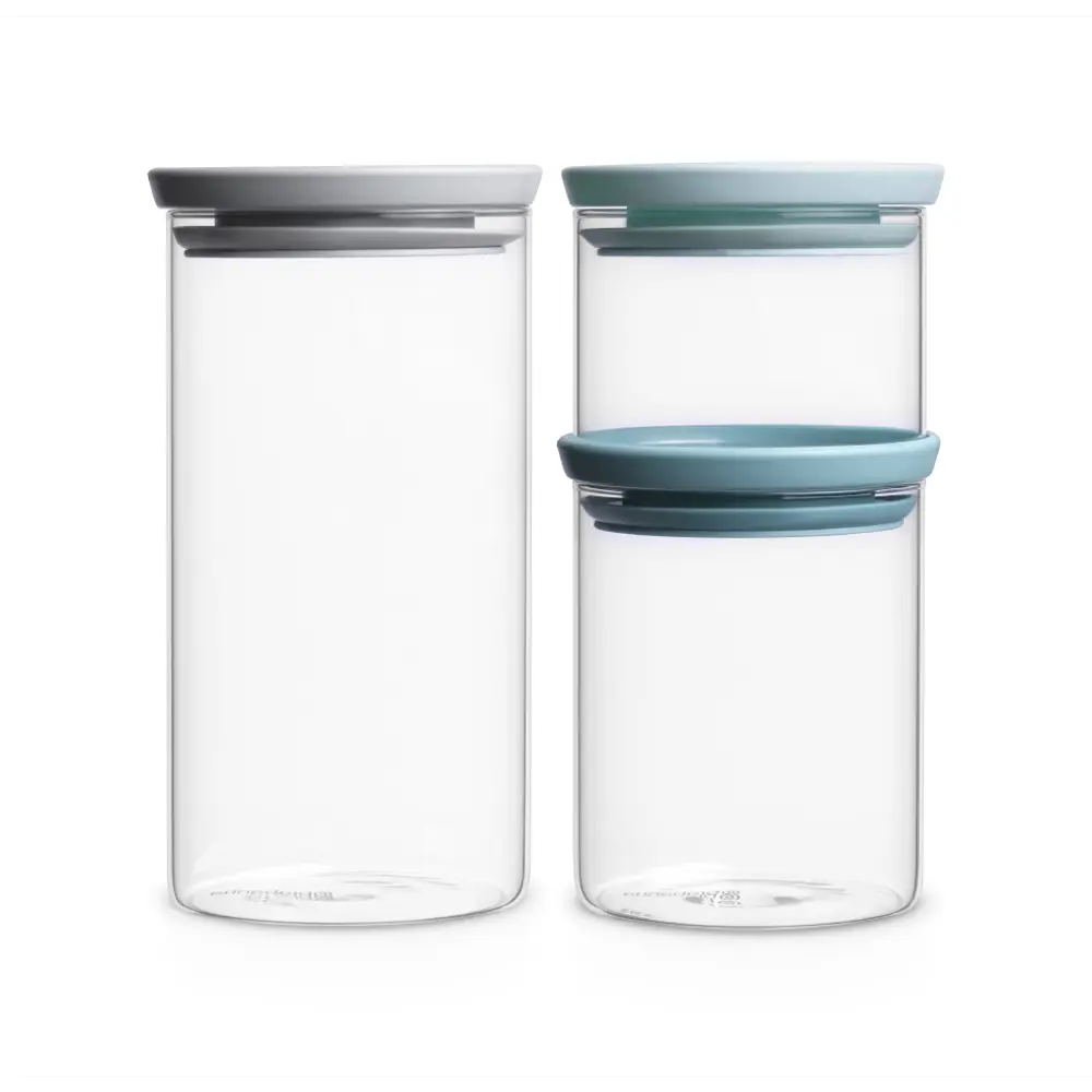 Фото Набор банок 3 шт Brabantia 0.3 л стекло цвет Фото Набор банок 3 шт Brabantia 0.3 л стекло цвет