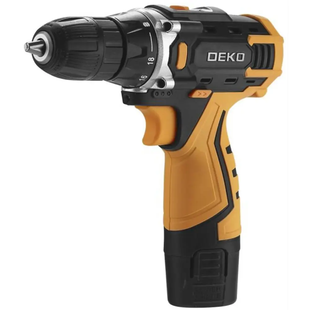 Фото Дрель-шуруповерт аккумуляторная Deko Banger 12V SET 3, 12 В Li-ion 2x1.5 Ач Фото Дрель-шуруповерт аккумуляторная Deko Banger 12V SET 3, 12 В Li-ion 2x1.5 Ач