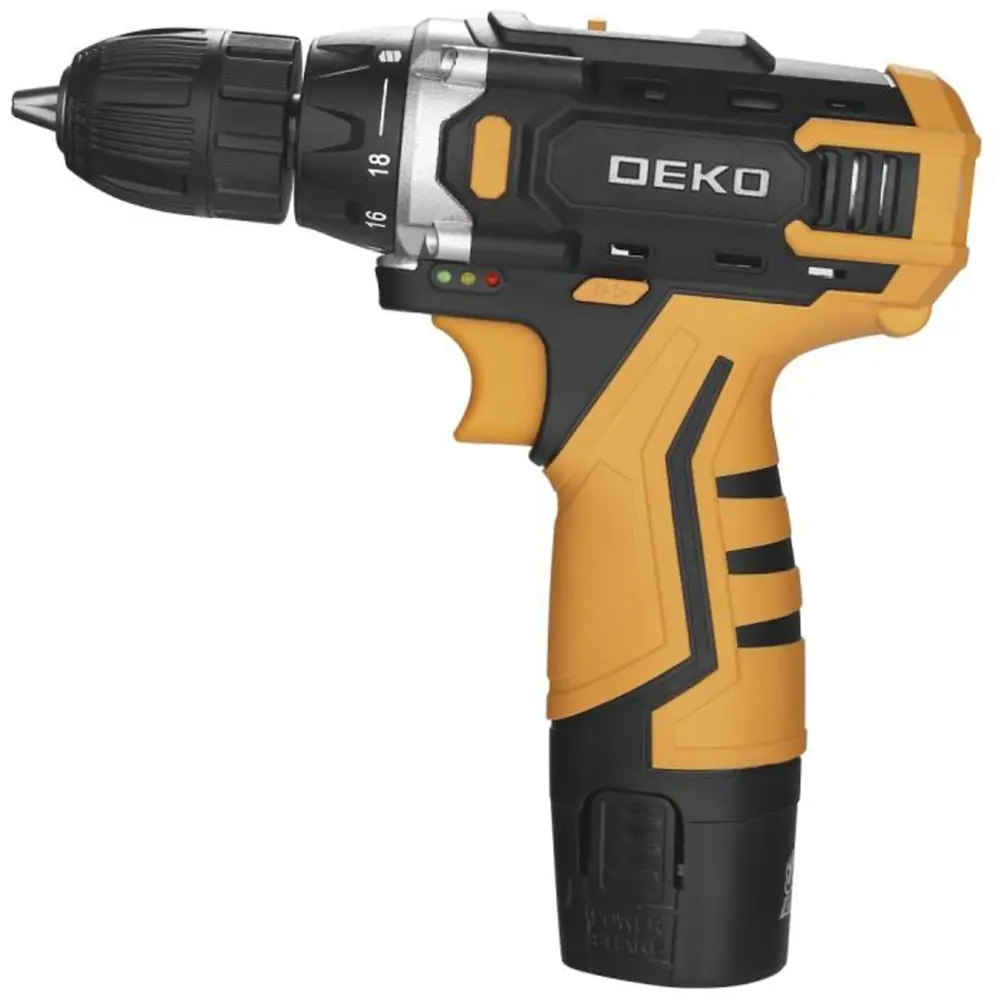 Фото 2 Дрель-шуруповерт аккумуляторная Deko Banger 12V SET 3, 12 В Li-ion 2x1.5 Ач Фото 2 Дрель-шуруповерт аккумуляторная Deko Banger 12V SET 3, 12 В Li-ion 2x1.5 Ач