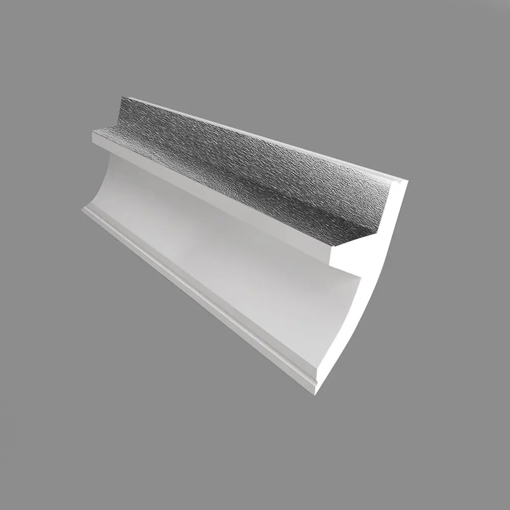 Фото 2 Плинтус потолочный Decomaster D502 полистирол, под подсветку, белый, 73x36x2000 мм Фото 2 Плинтус потолочный Decomaster D502 полистирол, под подсветку, белый, 73x36x2000 мм