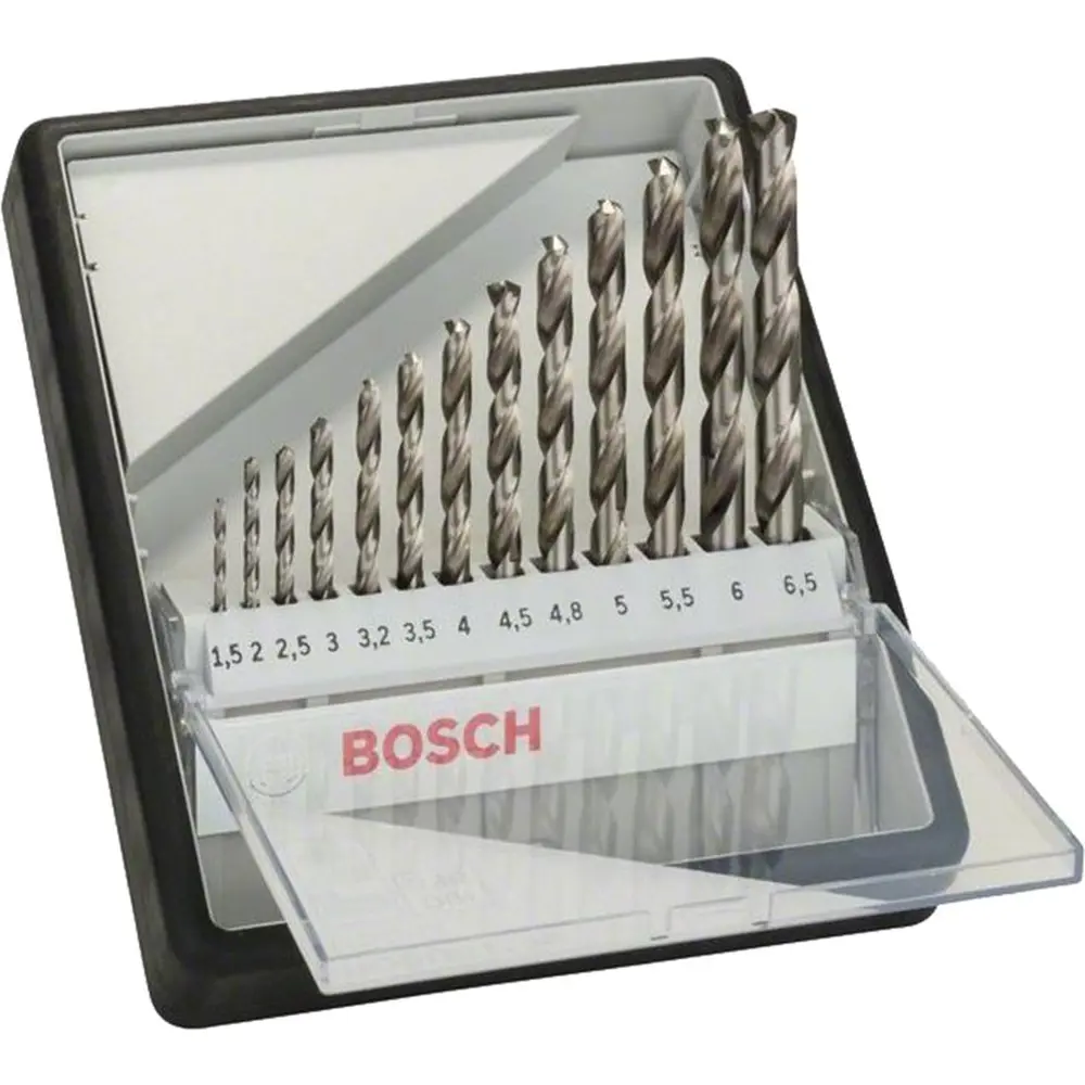 Фото Набор сверл по металлу HSS-G Bosch Hss-G Robust Line 3165140446228, 13 шт Фото Набор сверл по металлу HSS-G Bosch Hss-G Robust Line 3165140446228, 13 шт
