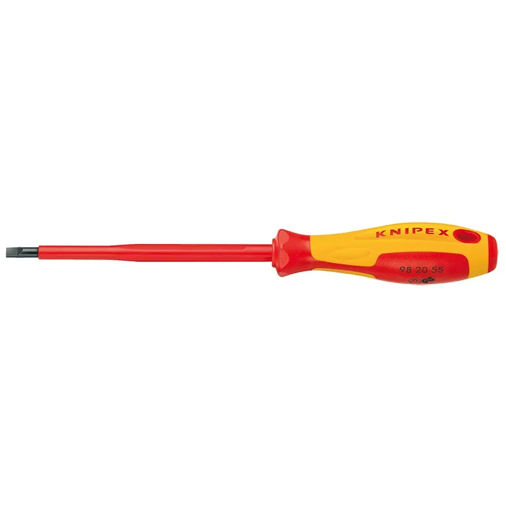 Фото Отвертка прямая диэлектрическая Knipex KN-982065 SL6.5x125 мм Фото Отвертка прямая диэлектрическая Knipex KN-982065 SL6.5x125 мм