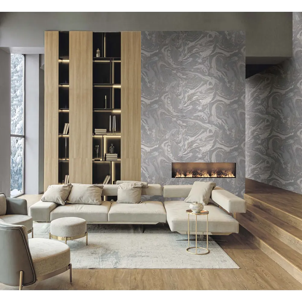 Фото 4 Обои флизелиновые Ovk Design Sirpi Murano серый 1.06 м 10813-05 Фото 4 Обои флизелиновые Ovk Design Sirpi Murano серый 1.06 м 10813-05