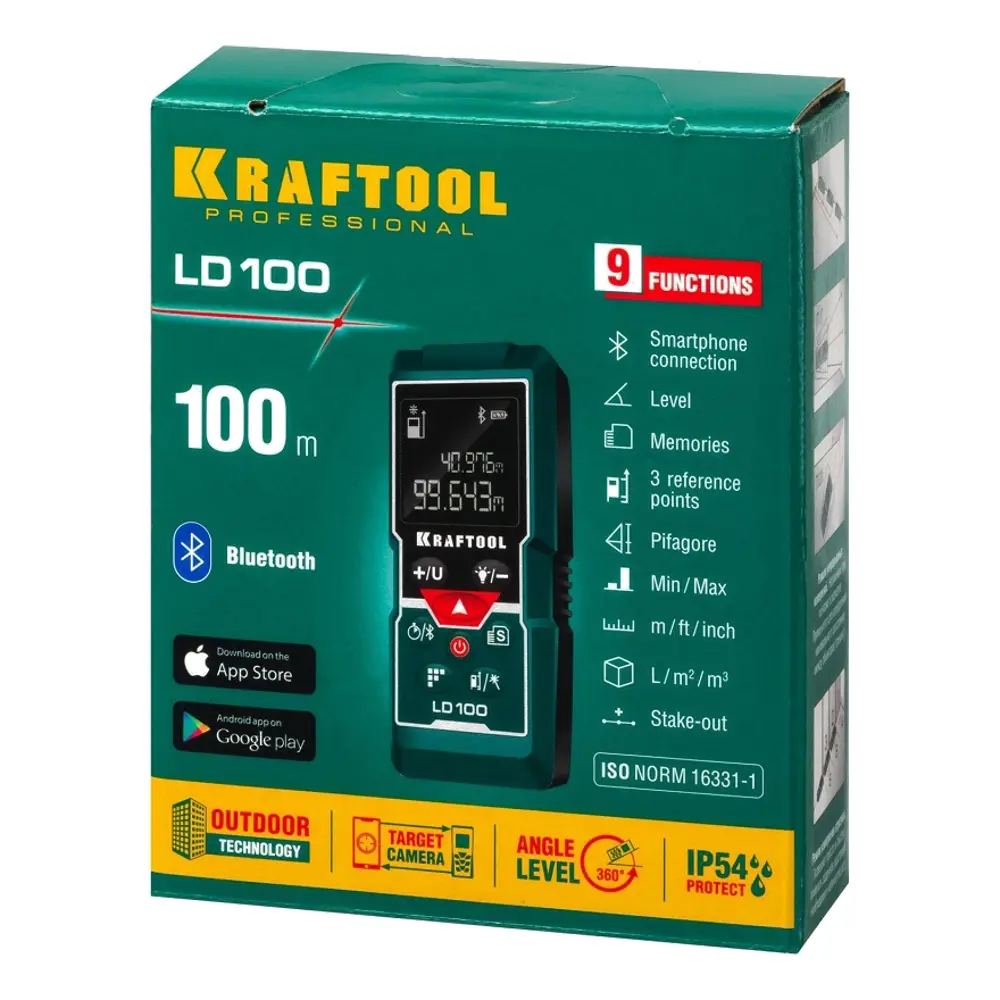 Фото 6 Дальномер лазерный Kraftool 34765, до 40 м Фото 6 Дальномер лазерный Kraftool 34765, до 40 м