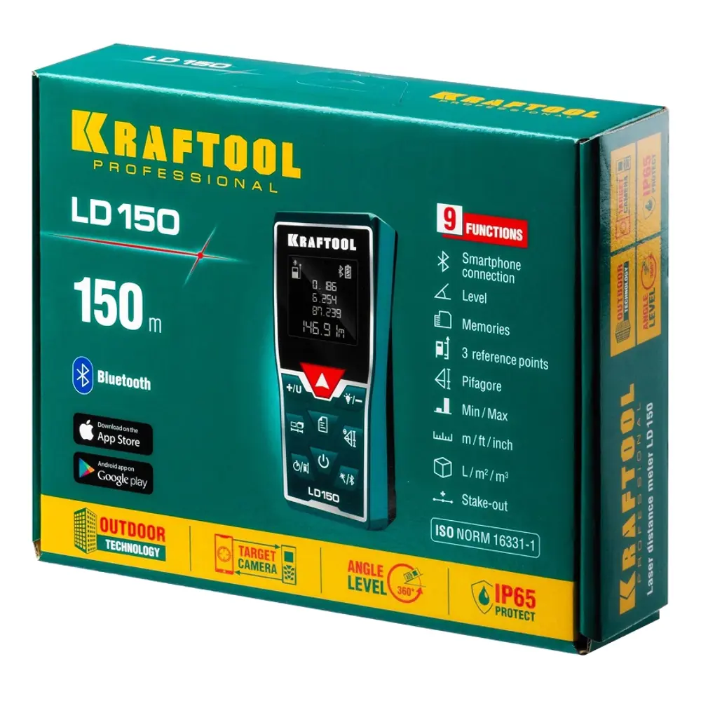 Фото 5 Дальномер лазерный Kraftool 34767, до 150 м Фото 5 Дальномер лазерный Kraftool 34767, до 150 м