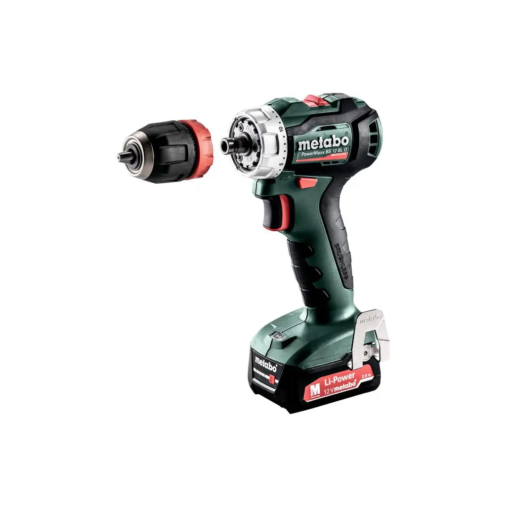 Фото 3 Дрель-шуруповерт аккумуляторная METABO PowerMaxx BS 12 BL Q 12В 2x2Ач Li-Ion Фото 3 Дрель-шуруповерт аккумуляторная METABO PowerMaxx BS 12 BL Q 12В 2x2Ач Li-Ion