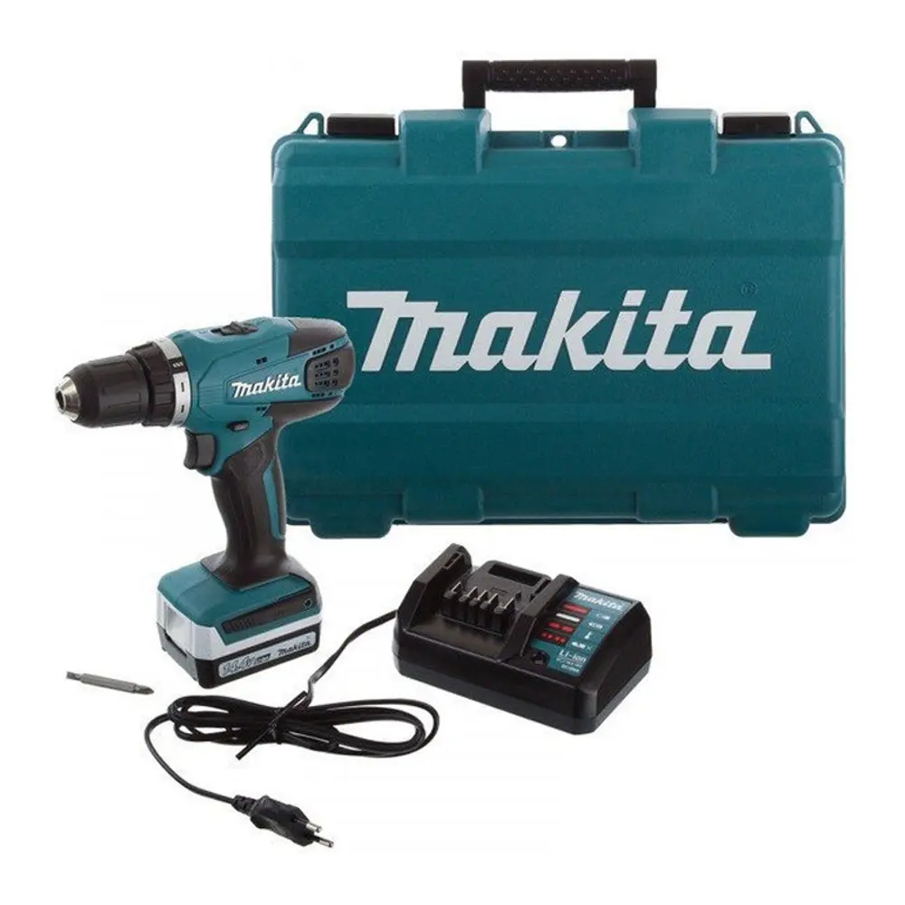 Фото 2 Дрель-шуруповерт аккумуляторная Makita MKT-DF347DWLE, 14.4 В Li-Ion 2x1.3 Ач Фото 2 Дрель-шуруповерт аккумуляторная Makita MKT-DF347DWLE, 14.4 В Li-Ion 2x1.3 Ач