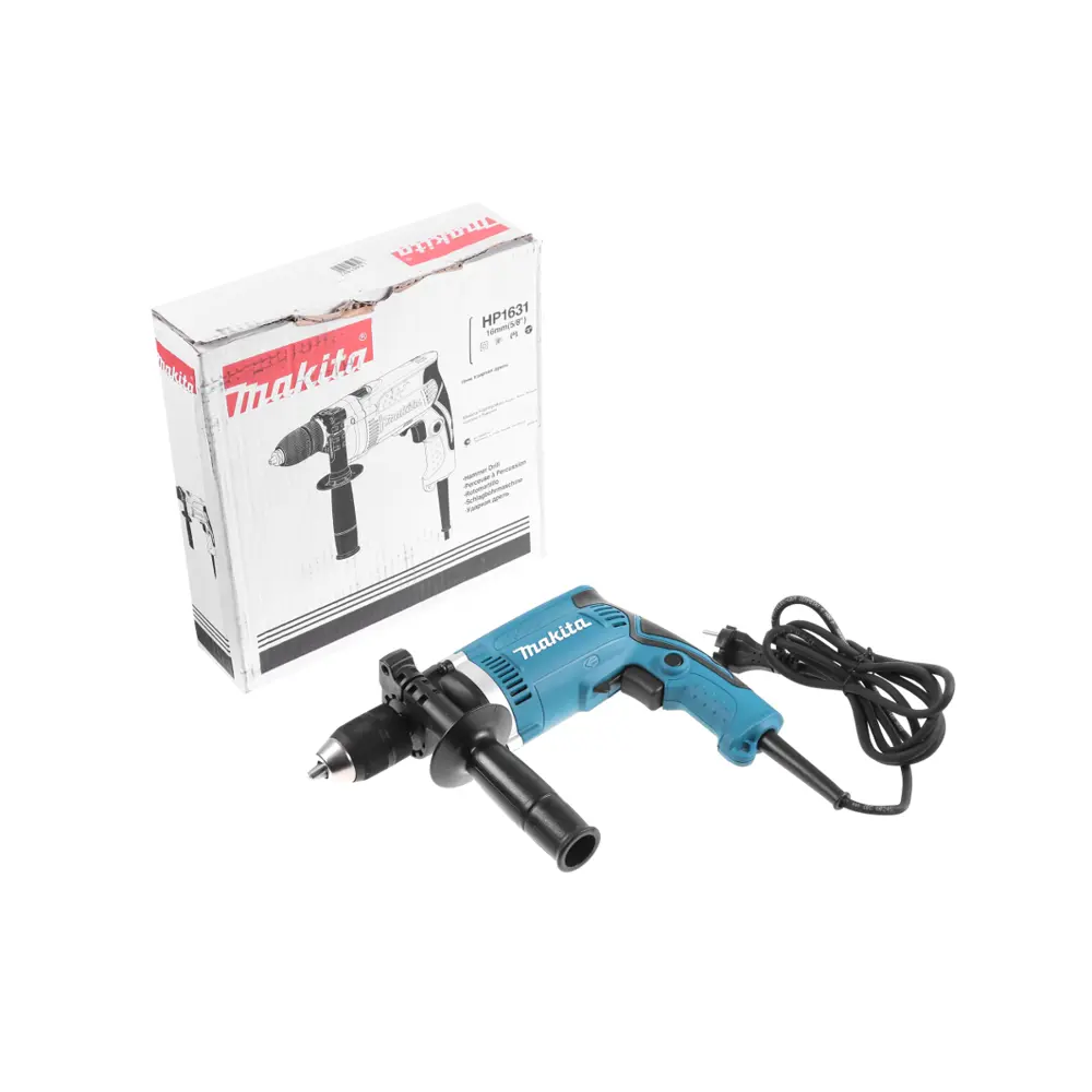 Фото 8 Дрель сетевая ударная Makita HP1631, 710 Вт Фото 8 Дрель сетевая ударная Makita HP1631, 710 Вт