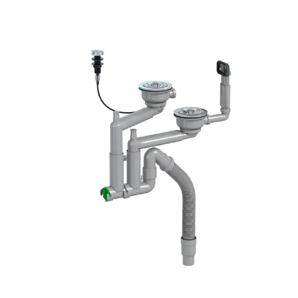 Фото Сифон для мойки PREVEX Smartloc 42R13916 двойной Фото Сифон для мойки PREVEX Smartloc 42R13916 двойной