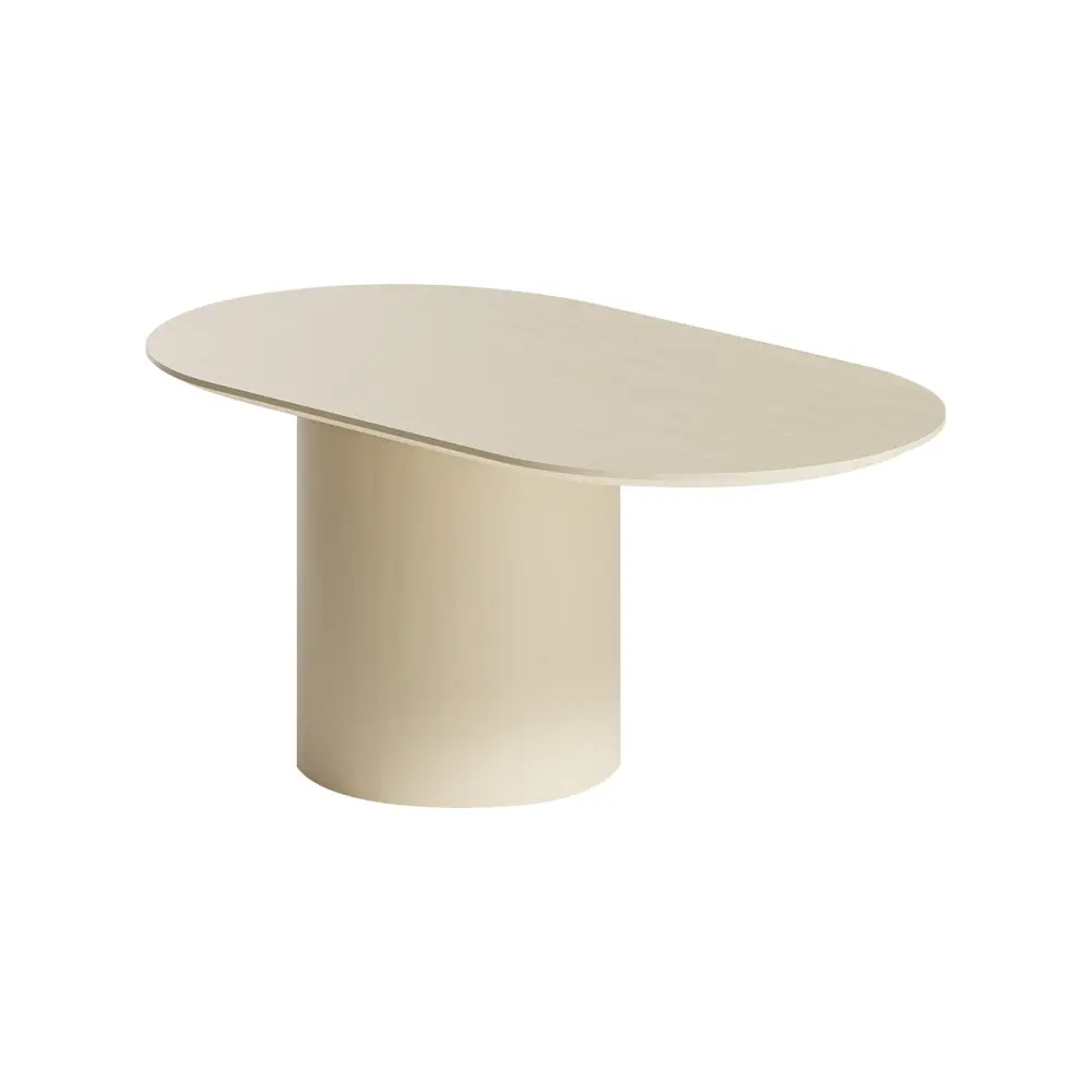 Фото Журнальный столик овальный Ellipse furniture 60x40x37.5 см молочный Фото Журнальный столик овальный Ellipse furniture 60x40x37.5 см молочный