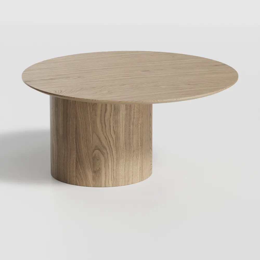 Фото 2 Журнальный столик круглый Ellipse furniture со смещенным основанием 80x80x41 см беленый дуб Фото 2 Журнальный столик круглый Ellipse furniture со смещенным основанием 80x80x41 см беленый дуб