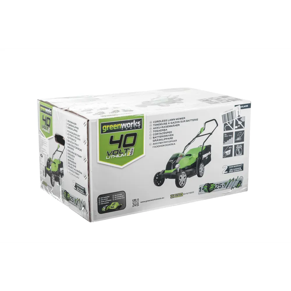 Фото 8 Газонокосилка аккумуляторная Greenworks 2501907UB 40V G40LM35K4 35 см АКБ и ЗУ в комплекте Фото 8 Газонокосилка аккумуляторная Greenworks 2501907UB 40V G40LM35K4 35 см АКБ и ЗУ в комплекте