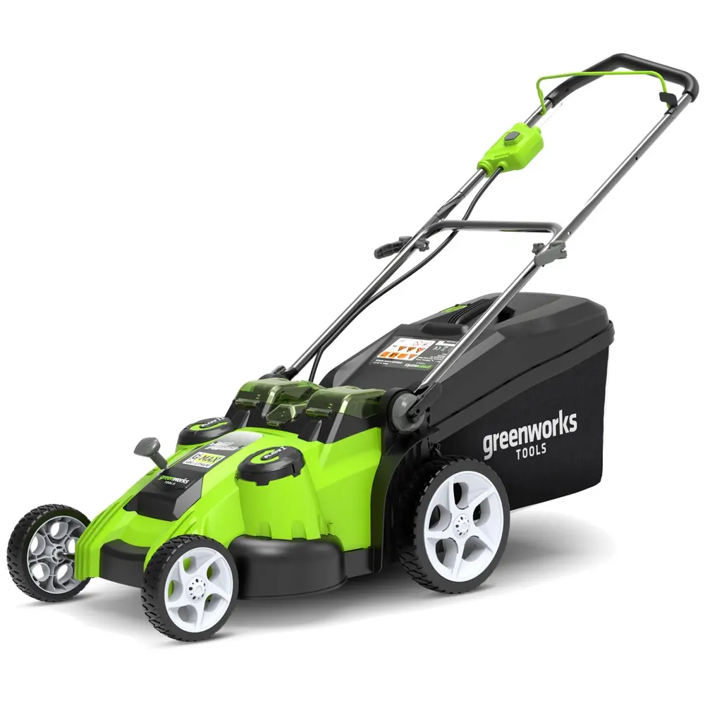 Фото Газонокосилка аккумуляторная Greenworks G40LM49DBK4, TwinForce, 40V, 49 см АКБ и ЗУ в комплекте Фото Газонокосилка аккумуляторная Greenworks G40LM49DBK4, TwinForce, 40V, 49 см АКБ и ЗУ в комплекте