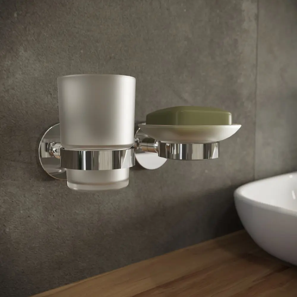 Фото 18 Стакан для зубных щеток Decor Banyo 549649 металл стекло цвет хром Фото 18 Стакан для зубных щеток Decor Banyo 549649 металл стекло цвет хром