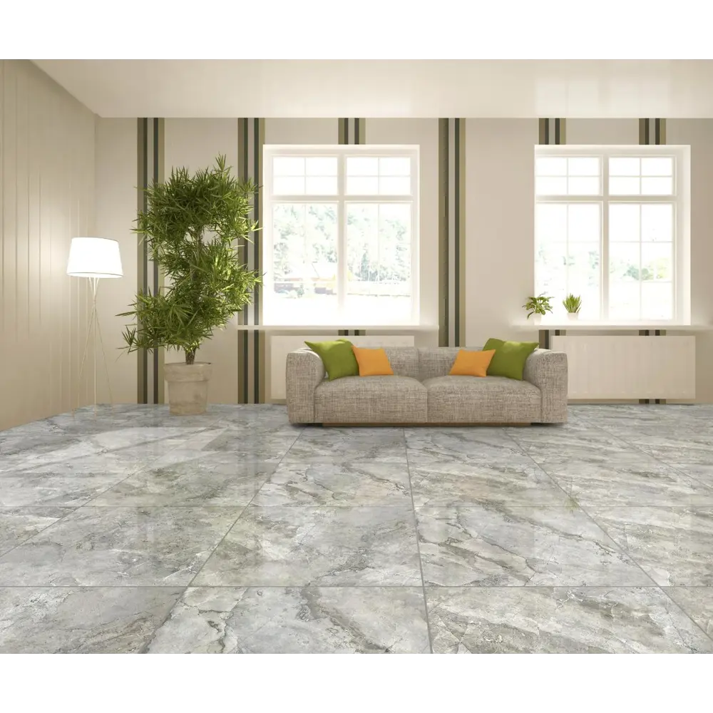 Фото Керамогранит Primavera PR123 60x60см 1.44 м² цвет серый, цена за упаковку Фото Керамогранит Primavera PR123 60x60см 1.44 м² цвет серый, цена за упаковку