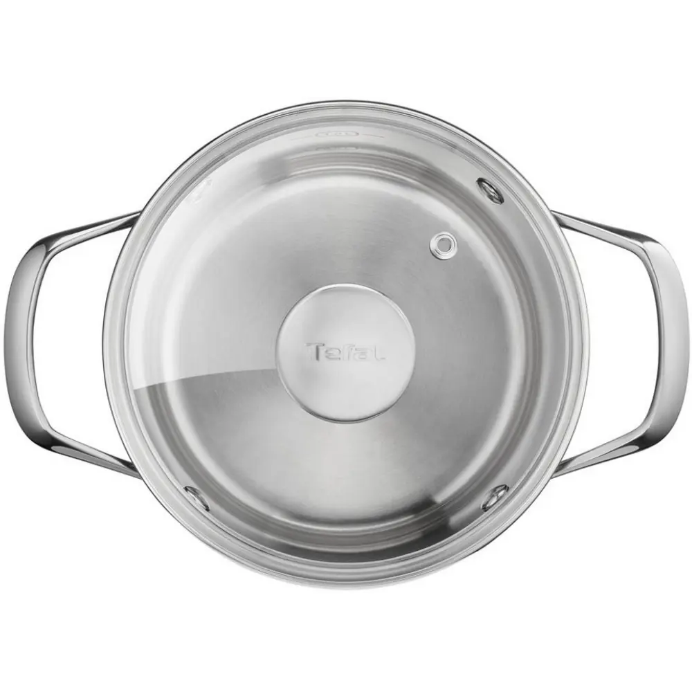 Фото 2 Кастрюля с крышкой 4.8 л Tefal B9074674 нержавеющая сталь цвет серебристый Фото 2 Кастрюля с крышкой 4.8 л Tefal B9074674 нержавеющая сталь цвет серебристый