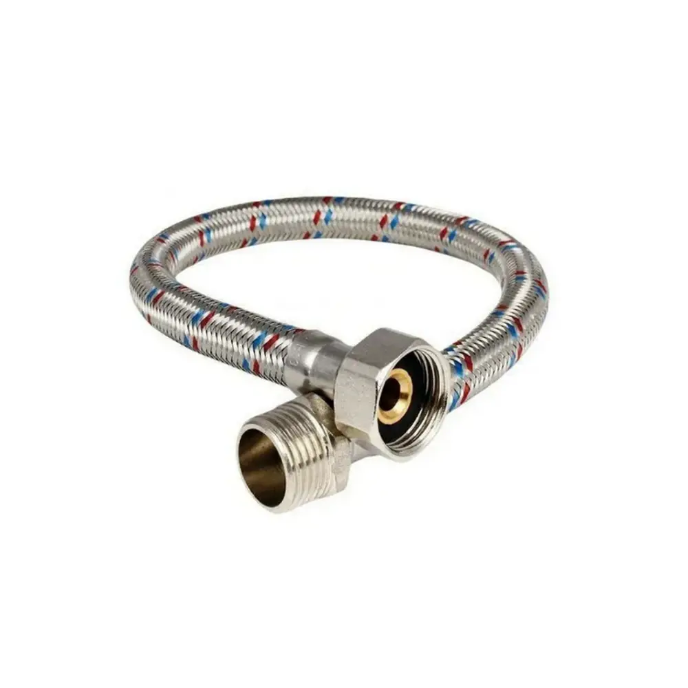 Фото Гибкая подводка для воды Aqualine 1/2" 300 см наружная-внутренняя резьба со стальной гайкой Фото Гибкая подводка для воды Aqualine 1/2" 300 см наружная-внутренняя резьба со стальной гайкой
