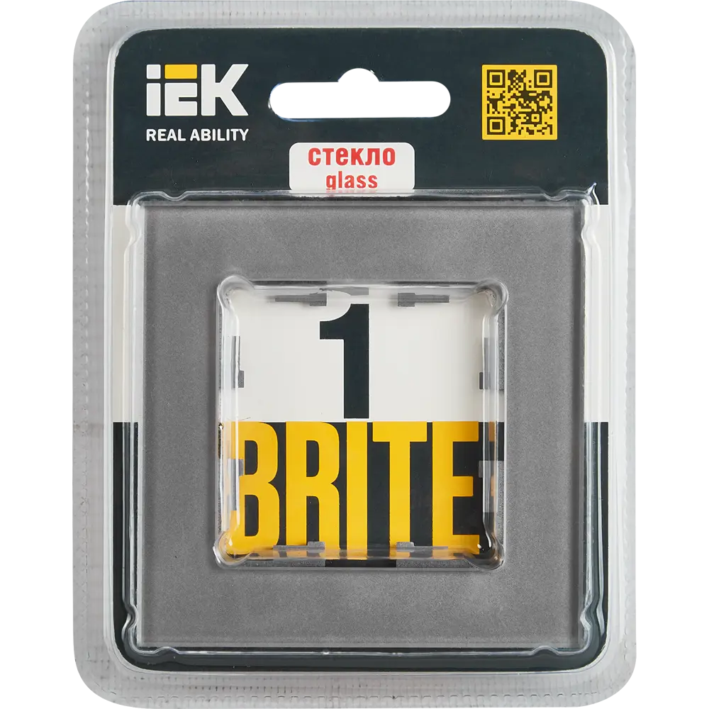 Фото 4 Рамка для розеток и выключателей IEK Brite 1 пост цвет серый Фото 4 Рамка для розеток и выключателей IEK Brite 1 пост цвет серый