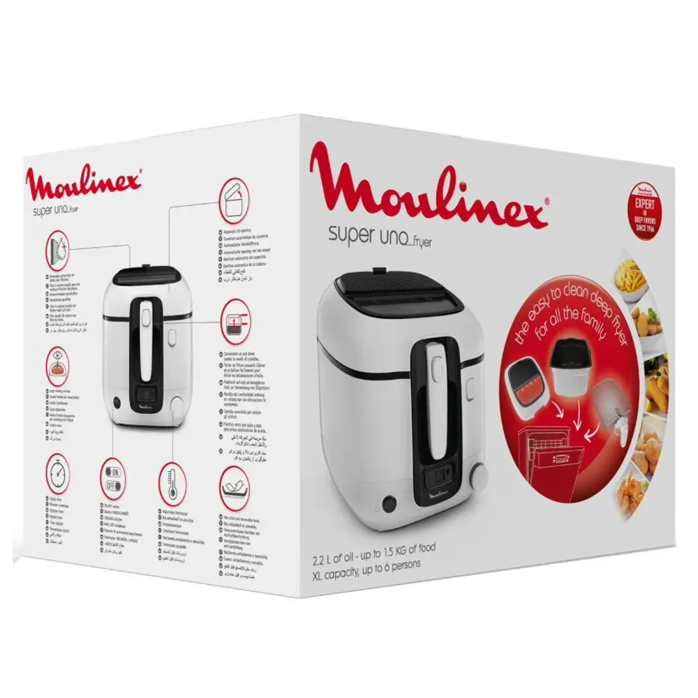 Фото 4 Фритюрница Moulinex Super Uno AM314010 съемная чаша 1800 Вт Фото 4 Фритюрница Moulinex Super Uno AM314010 съемная чаша 1800 Вт