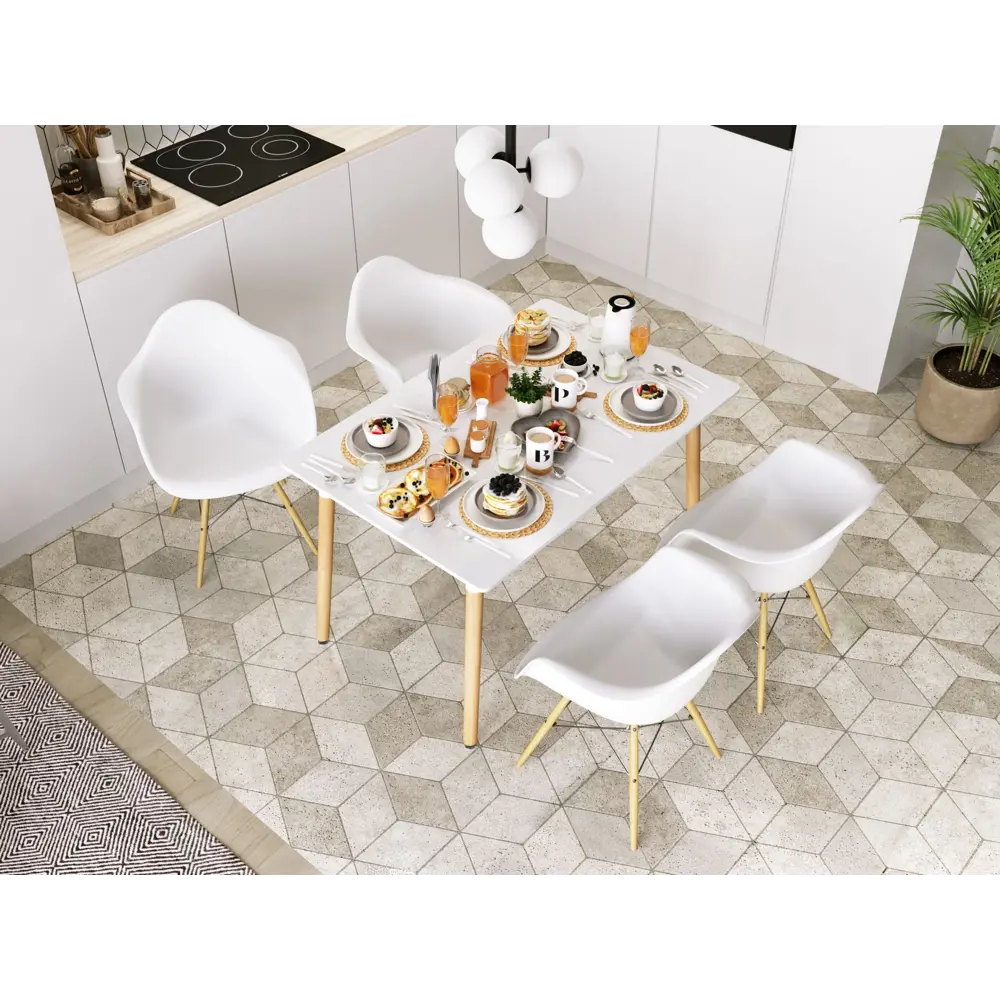 Фото 4 Кухонный стул Stool Group Daw 80x56x42 см пластик цвет красный Фото 4 Кухонный стул Stool Group Daw 80x56x42 см пластик цвет красный