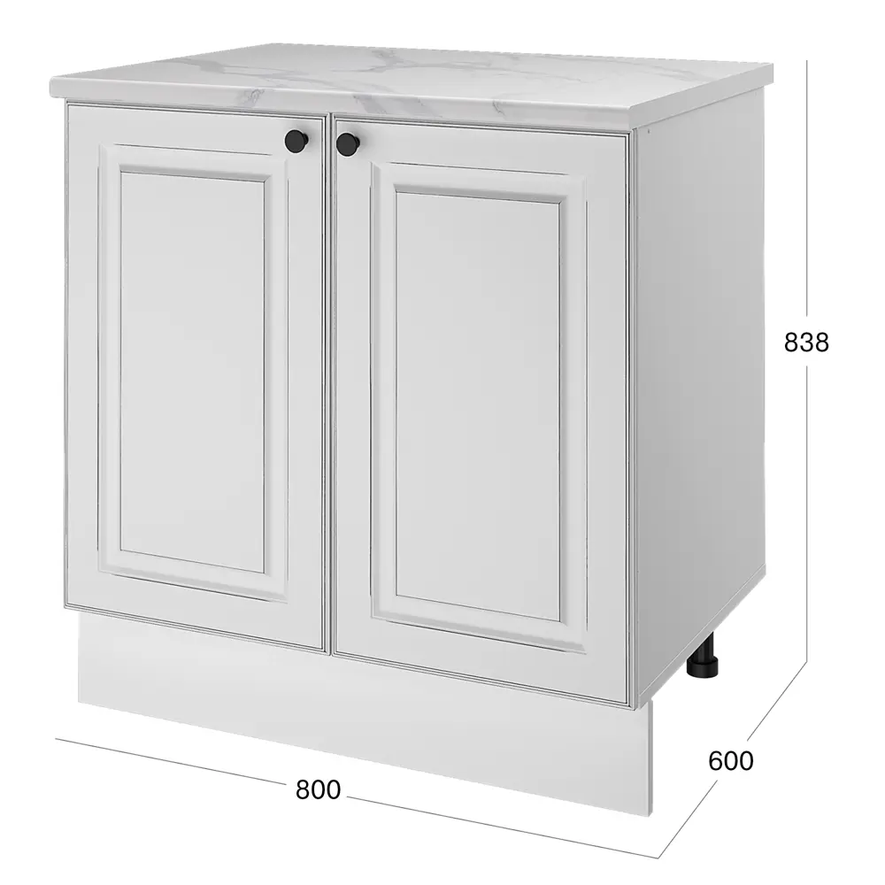 Фото 2 Шкаф Beneli Кухонная мебель 60x80.2x83.8 см ЛДСП цвет белый Фото 2 Шкаф Beneli Кухонная мебель 60x80.2x83.8 см ЛДСП цвет белый