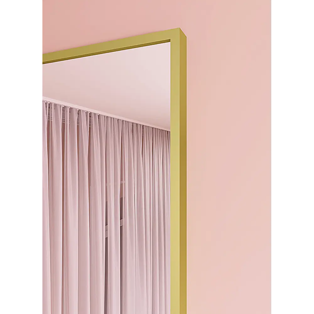 Фото 6 Зеркало интерьерное в алюминиевой раме настенное ONE Mirror 150x90 см золото Фото 6 Зеркало интерьерное в алюминиевой раме настенное ONE Mirror 150x90 см золото