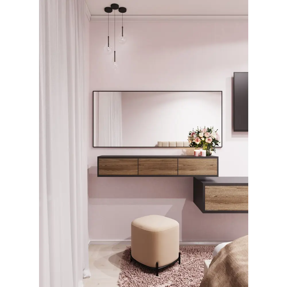 Фото 5 Зеркало интерьерное в алюминиевой раме настенное ONE Mirror 150x70 см черное