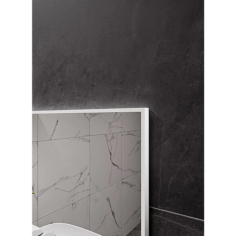 Фото 5 Зеркало интерьерное в алюминиевой раме настенное ONE Mirror 110x70 см белое Фото 5 Зеркало интерьерное в алюминиевой раме настенное ONE Mirror 110x70 см белое