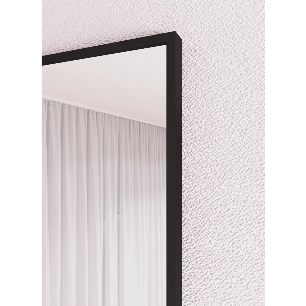 Фото 6 Зеркало интерьерное в алюминиевой раме настенное ONE Mirror 150x50 см черное Фото 6 Зеркало интерьерное в алюминиевой раме настенное ONE Mirror 150x50 см черное
