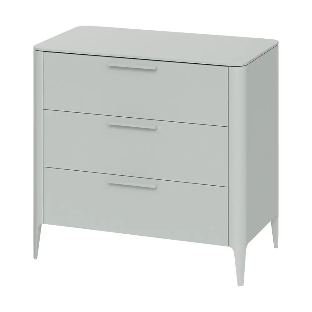 Фото 2 Комод Ellipse furniture Type 3 ящика 90x51x85 см МДФ цвет светло-серый