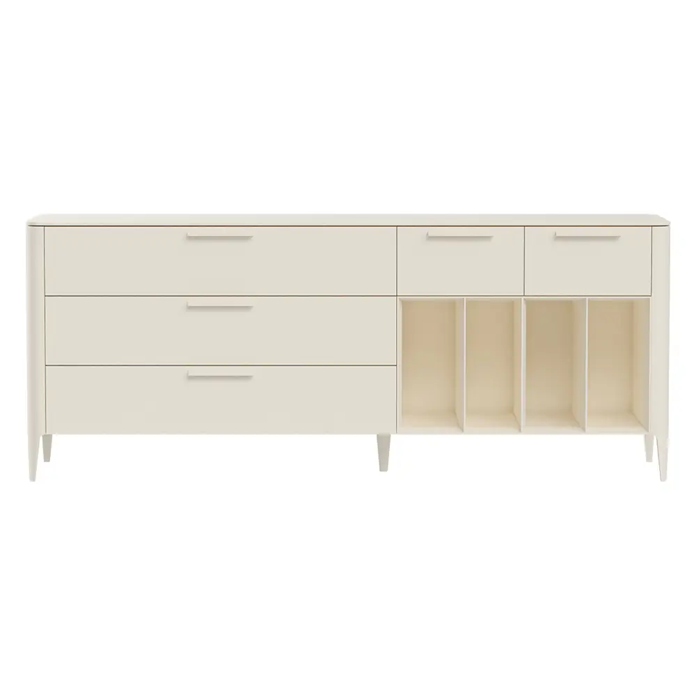Фото 2 Тумба напольная Ellipse furniture Type 5 ящиков 198x51x80 см МДФ цвет молочный Фото 2 Тумба напольная Ellipse furniture Type 5 ящиков 198x51x80 см МДФ цвет молочный