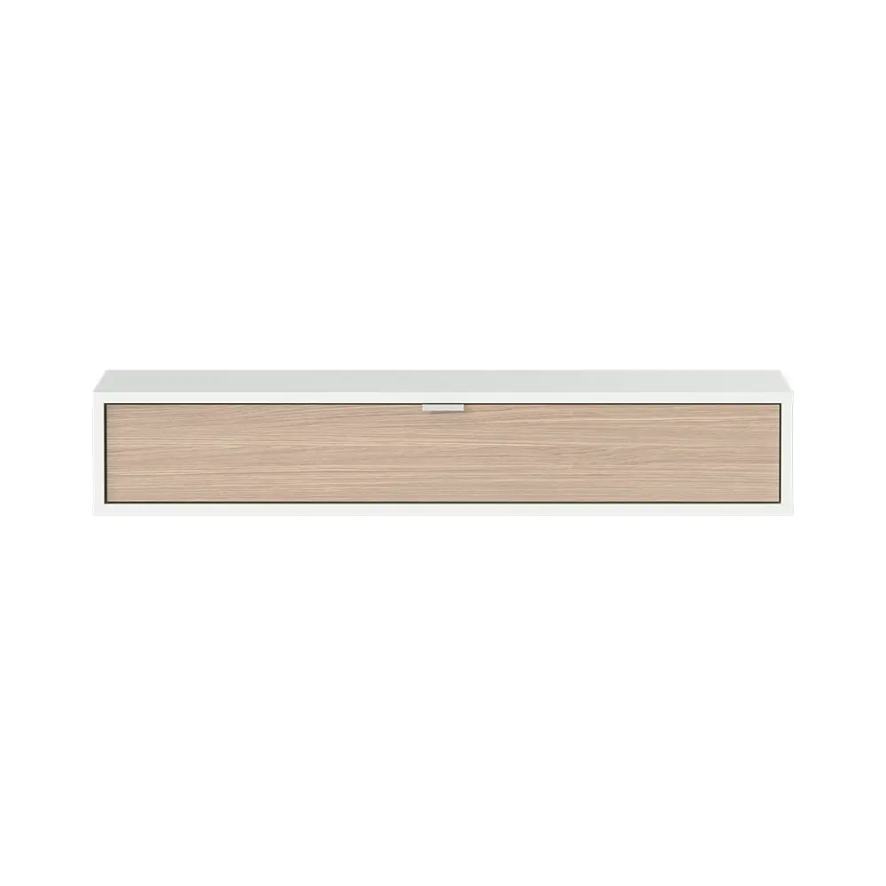 Фото 2 Тумба подвесная Ellipse furniture Hub 1 ящик 102x41x18 см МДФ цвет белый/натуральный Фото 2 Тумба подвесная Ellipse furniture Hub 1 ящик 102x41x18 см МДФ цвет белый/натуральный