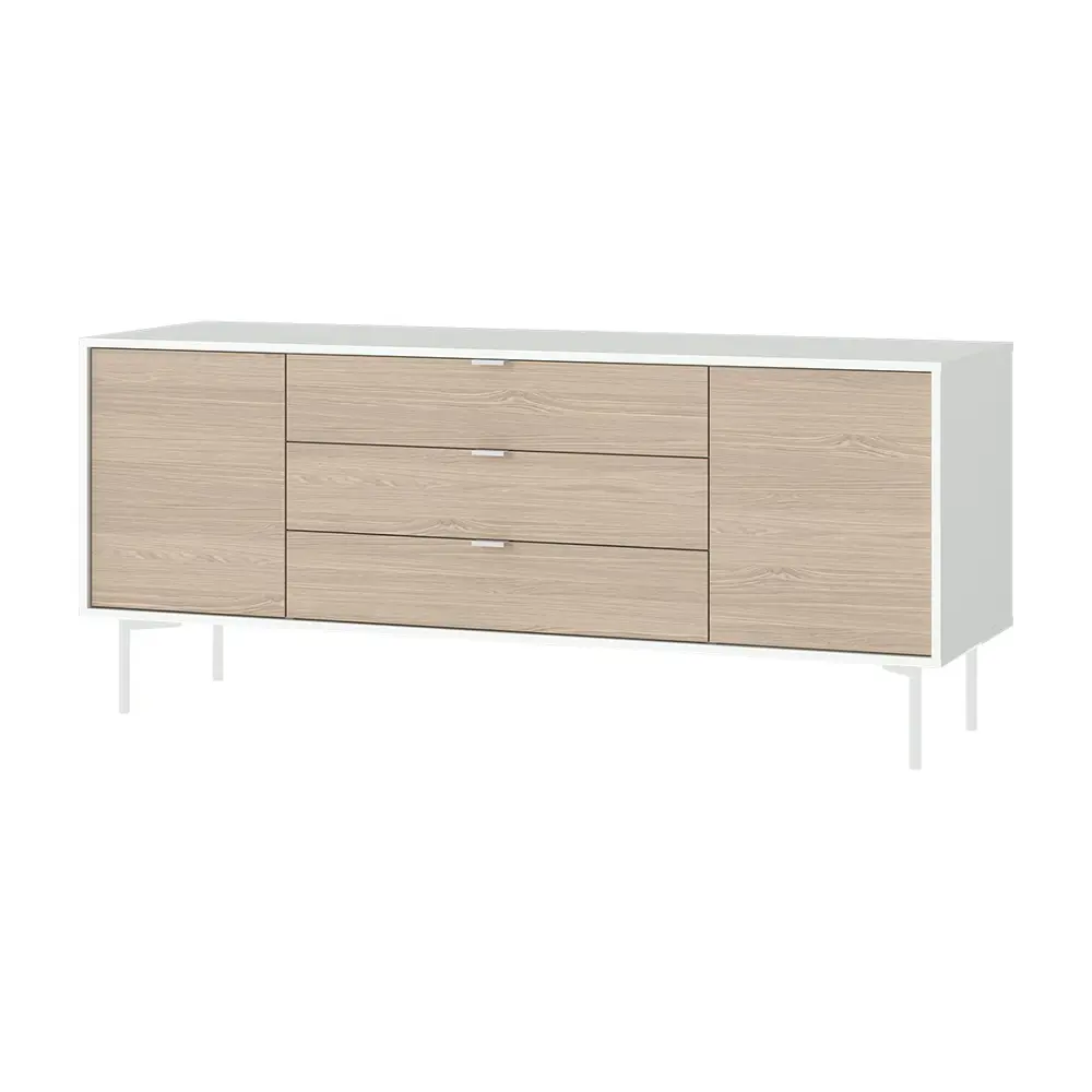 Фото 2 Тумба напольная Ellipse furniture Hub 2 ящика 202x51x53.2 см МДФ цвет белый/натуральный Фото 2 Тумба напольная Ellipse furniture Hub 2 ящика 202x51x53.2 см МДФ цвет белый/натуральный